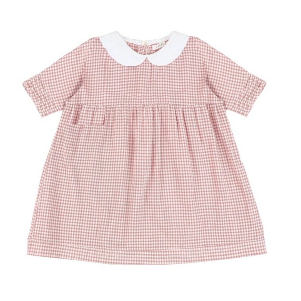 Capri SHORT SLEEVES COLLARED GINGHAM DRESS